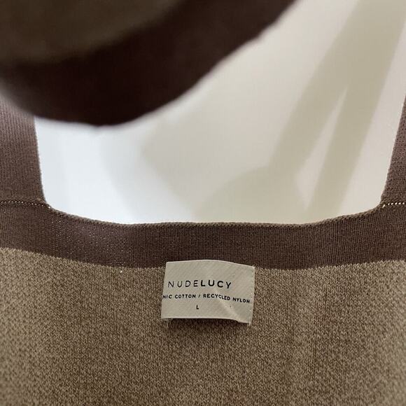 Nude Lucy Nude Active Knit Crop brown silt organic cotton Large - Picture 5 of 8